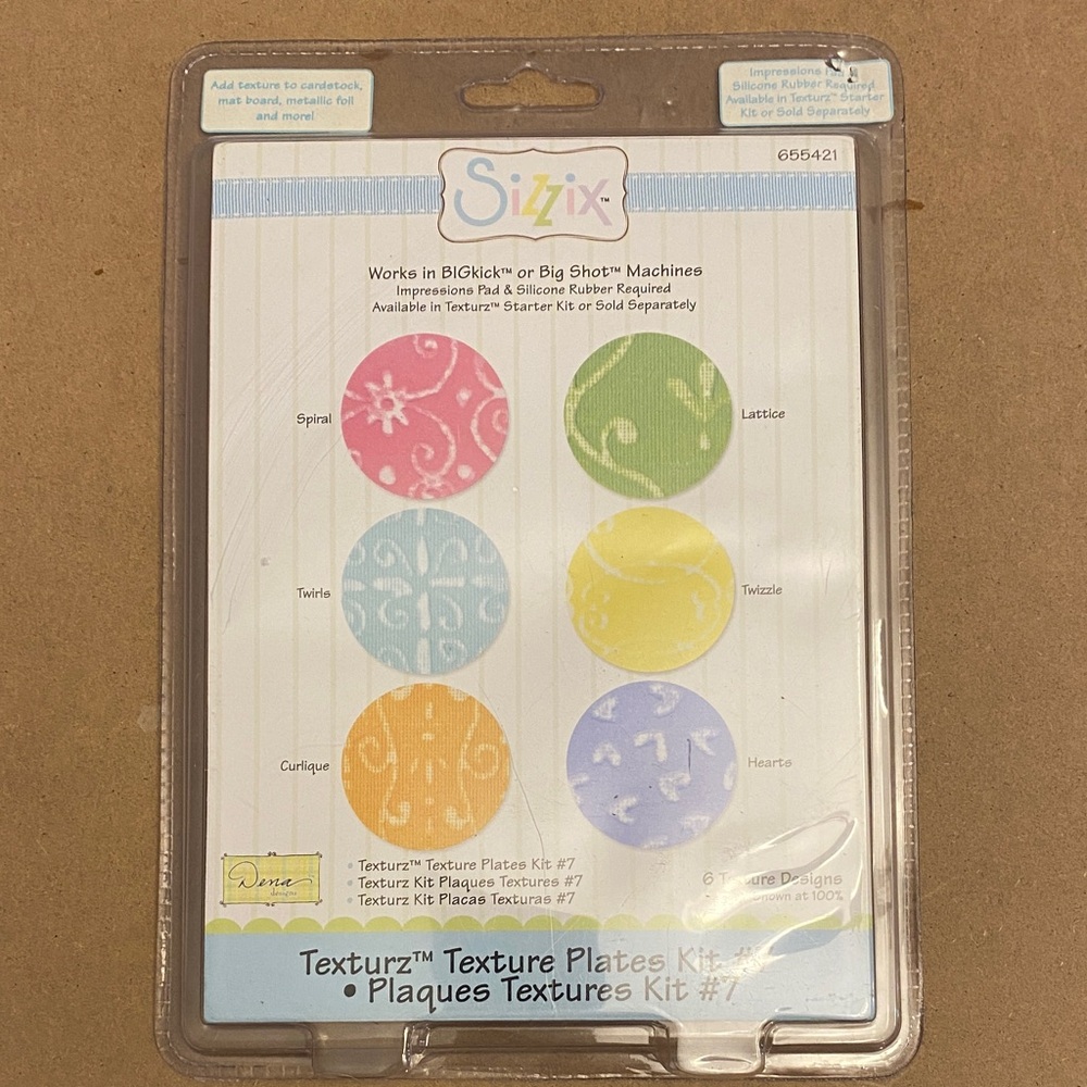 Sizzix Texturz Textire Plates Kit #7, sealed, new